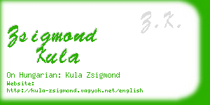 zsigmond kula business card